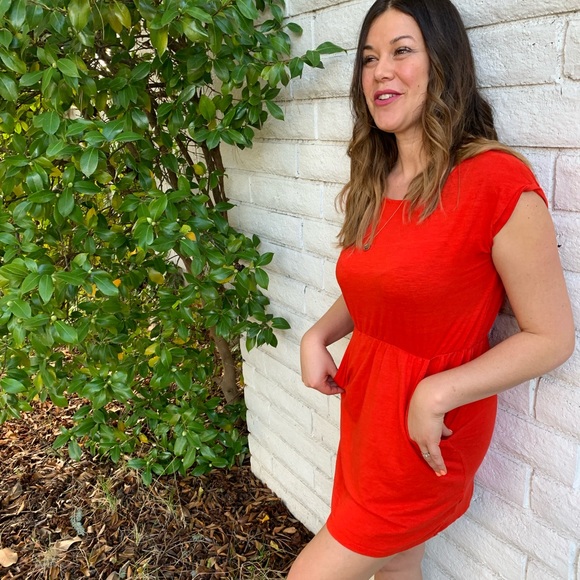 H&M’s Basic Dress in Red/Coral - Picture 4 of 5